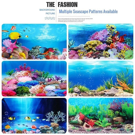 Décoration Aquarium Fond 3D Réversible pour un Décor Sous-Marin Captivant 1