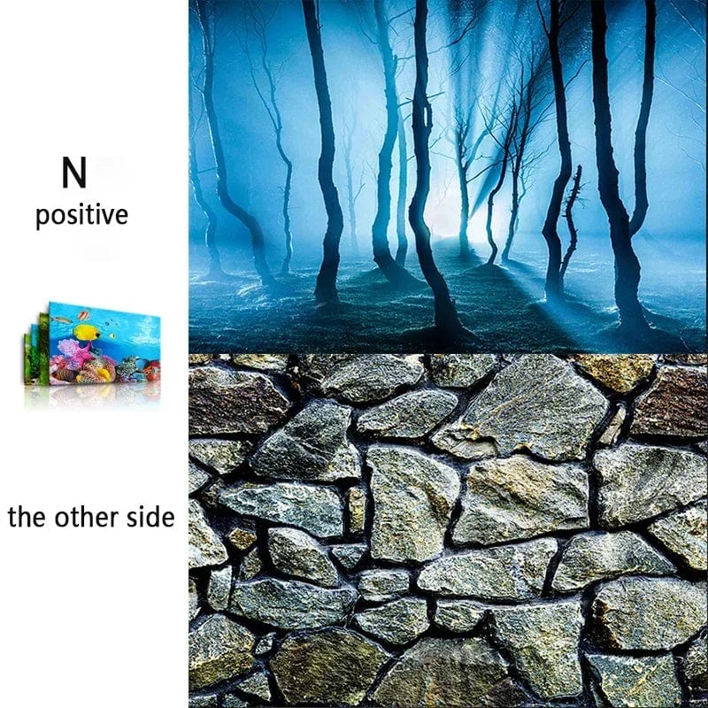 Décoration Aquarium Fond 3D Réversible pour un Décor Sous-Marin Captivant 5