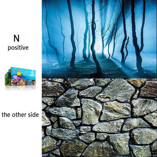 Décoration Aquarium Fond 3D Réversible pour un Décor Sous-Marin Captivant 5