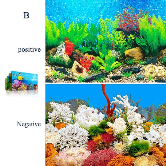 Décoration Aquarium Fond 3D Réversible pour un Décor Sous-Marin Captivant 7