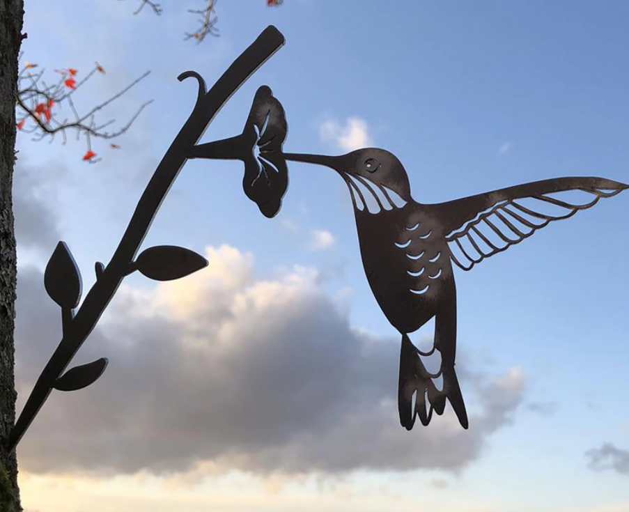 Décoration Extérieure Jardin Oiseaux en Métal Artistiques 3