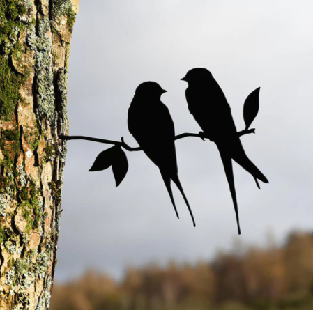 Décoration Extérieure Jardin Oiseaux en Métal Artistiques 4