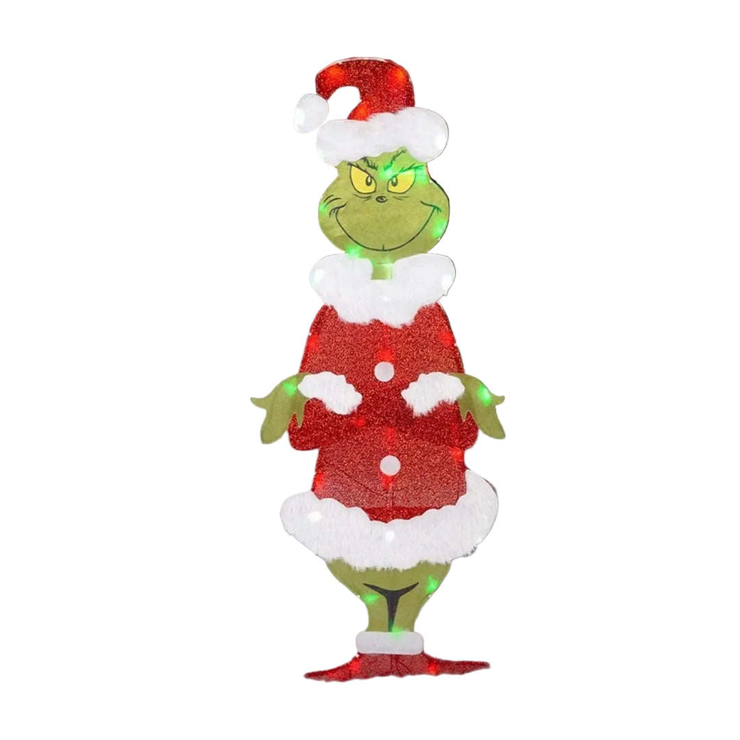 Décoration Jardin Grinch Festive avec Éclairage LED pour Extérieur 0
