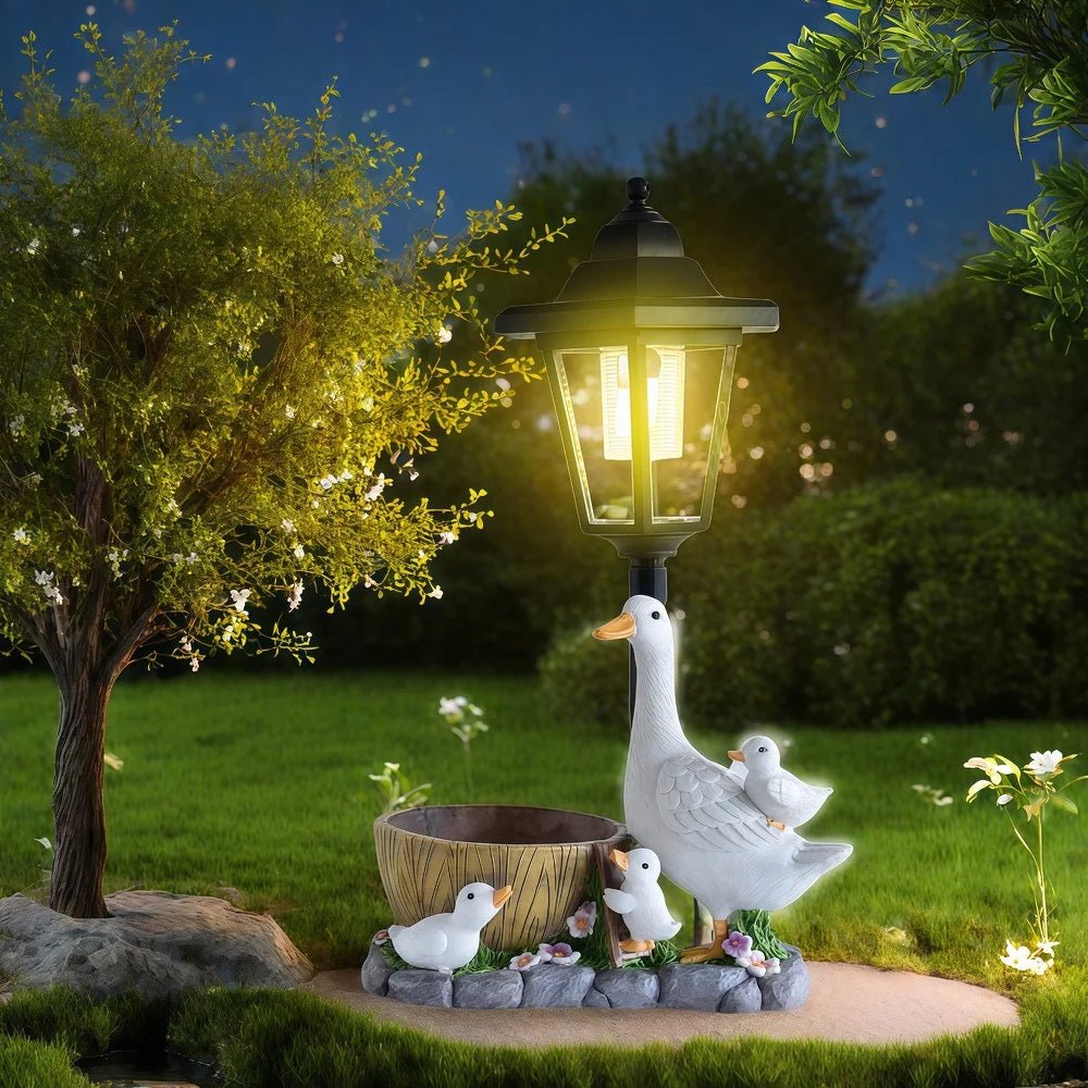 Décoration Jardin Solaire Canard Lumineux Moderne 2