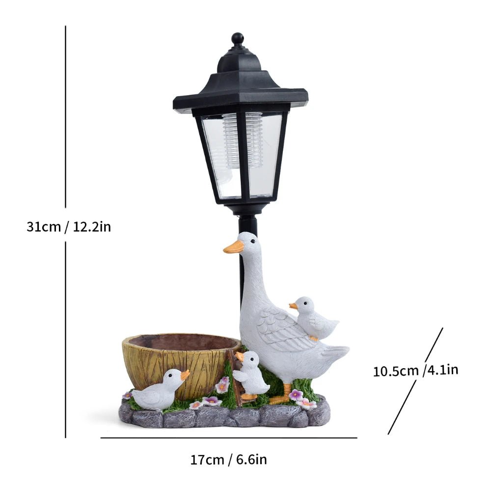 Décoration Jardin Solaire Canard Lumineux Moderne 3