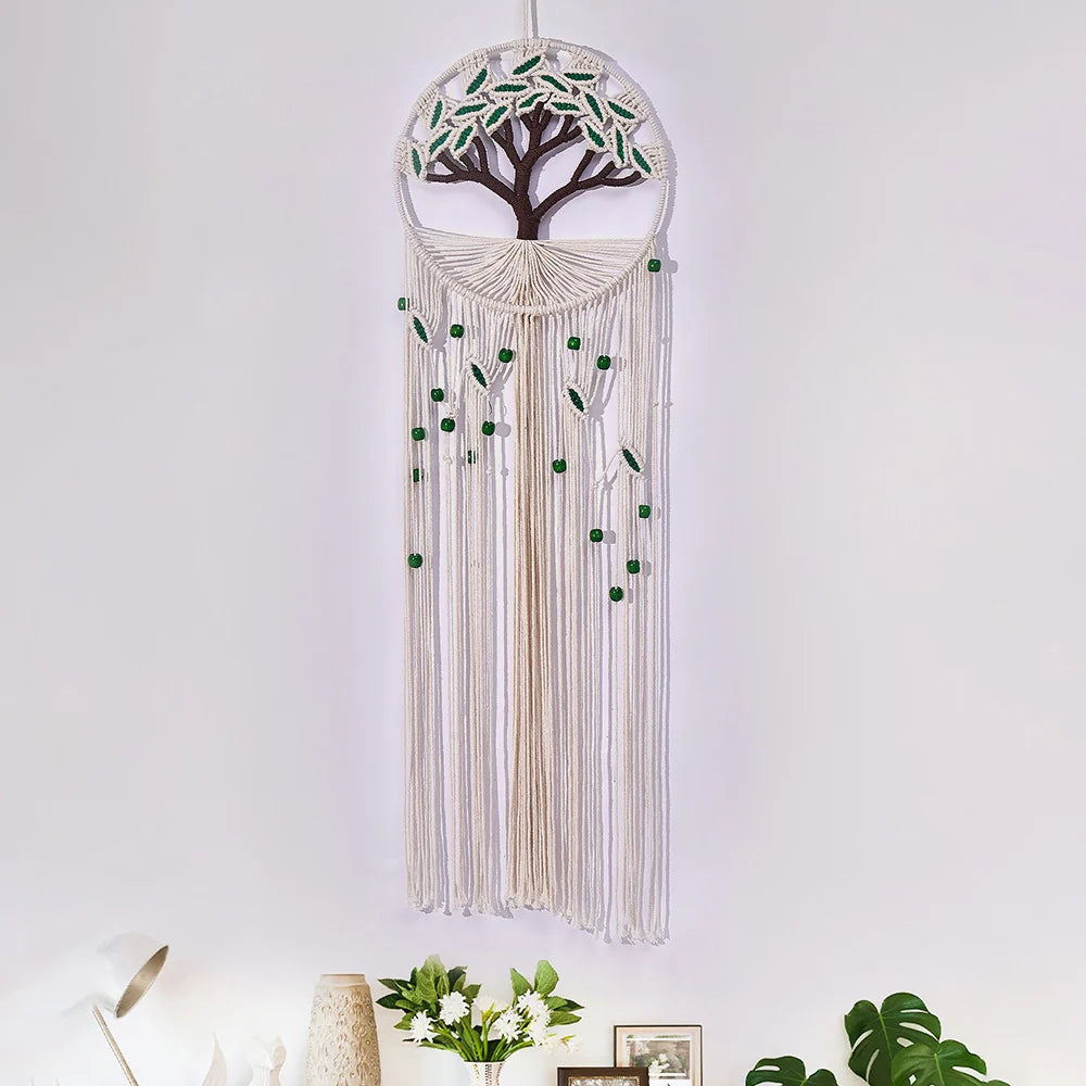 Décoration Murale Femme Tenture Arbre de Vie Macramé Bohème 2