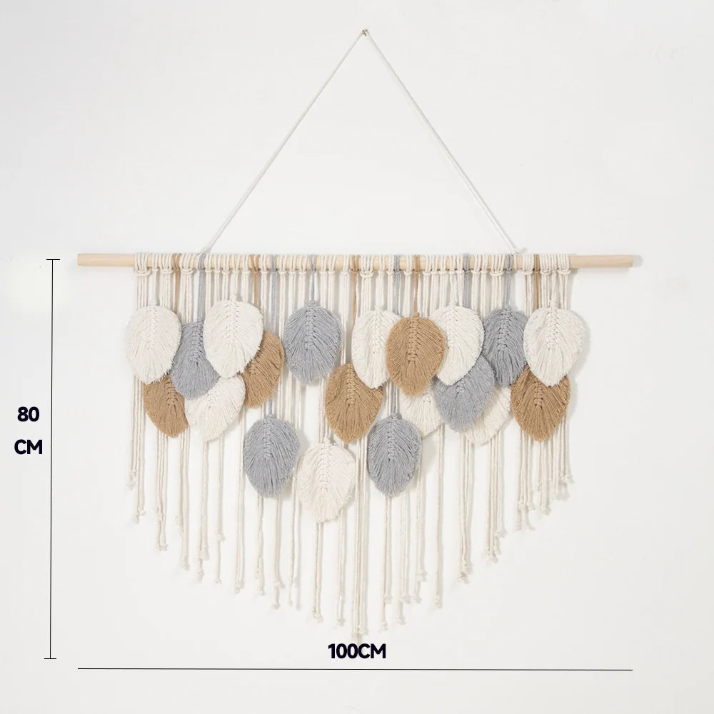 Décoration Murale Feuille Tissée pour Intérieur 0
