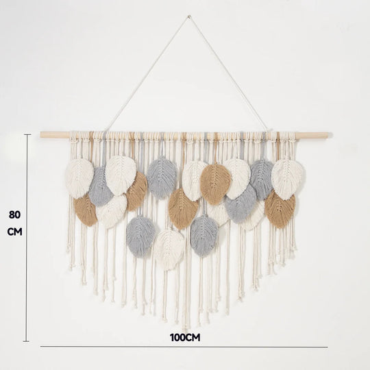 Décoration Murale Feuille Tissée pour Intérieur 0