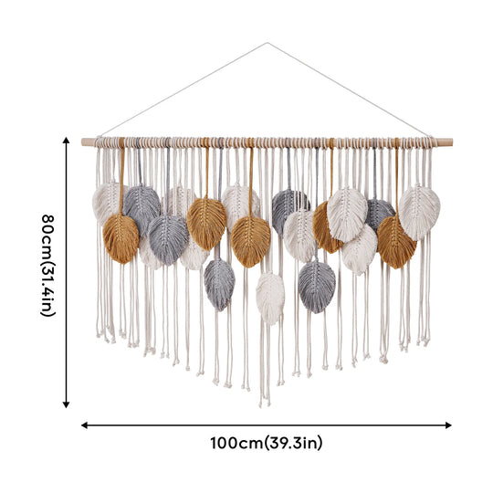 Décoration Murale Feuille Tissée pour Intérieur 2