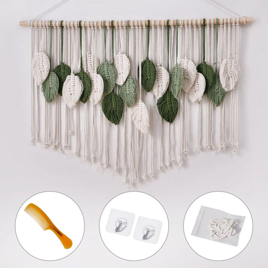 Décoration Murale Feuille Tissée pour Intérieur 3