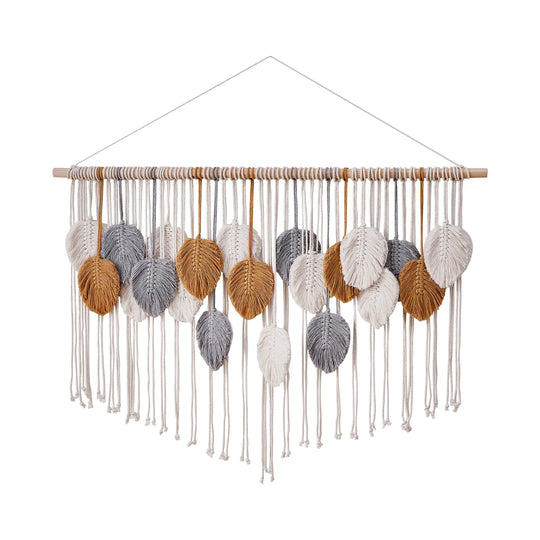 Décoration Murale Feuille Tissée pour Intérieur 5