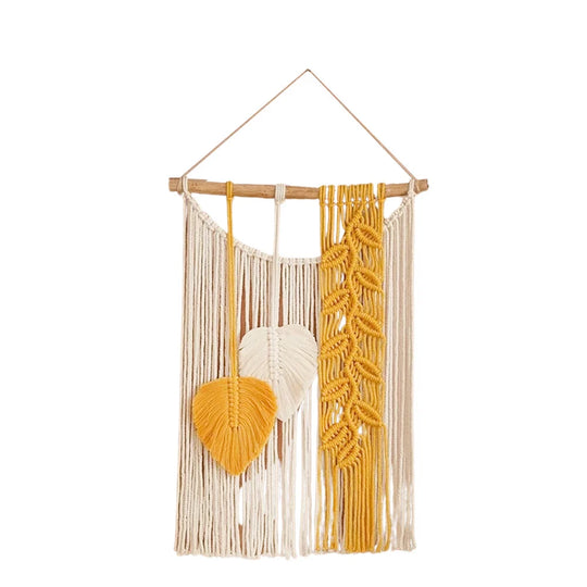 Décoration Murale Macramé Feuilles Style Bohème 2