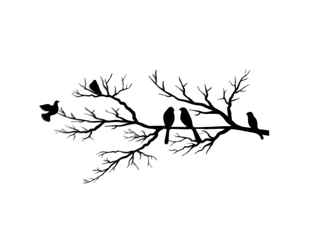 Décoration Murale Oiseaux en Métal Originale pour Salon et Intérieur 0