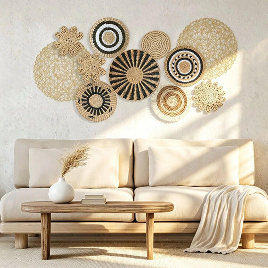 Décoration Murale Originale Artisanale pour Salon - Style Naturel et Accueillant 1