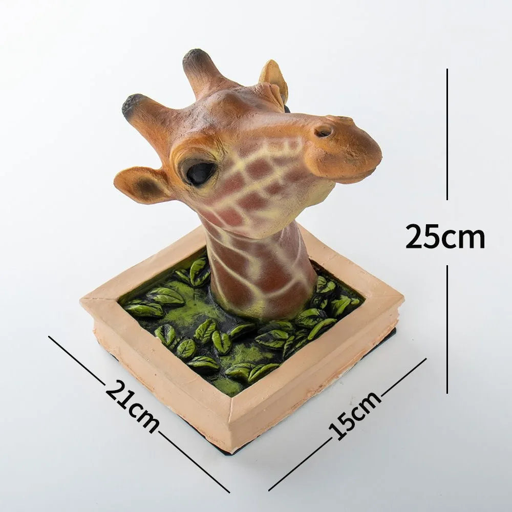 Décoration Murale Originale Tête de Girafe 3D pour Salon et Enfants 5