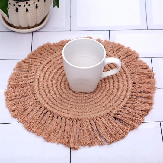 Décoration Murale Ronde Macramé Artisanale 1