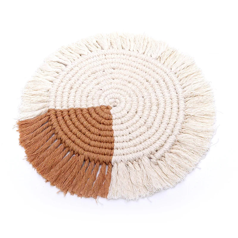 Décoration Murale Ronde Macramé Artisanale 4