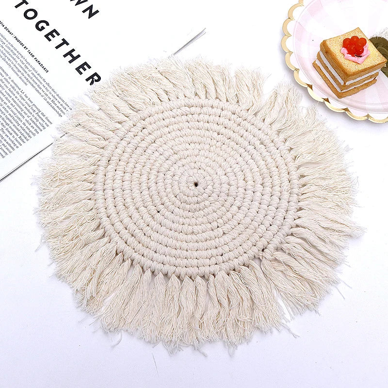 Décoration Murale Ronde Macramé Artisanale 5
