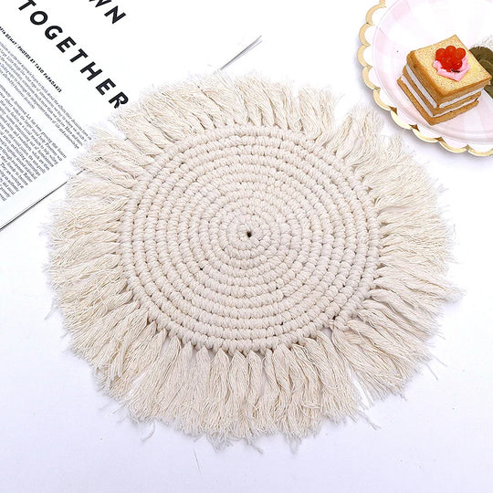 Décoration Murale Ronde Macramé Artisanale 5