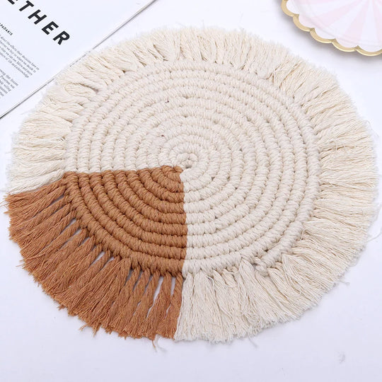 Décoration Murale Ronde Macramé Artisanale 8