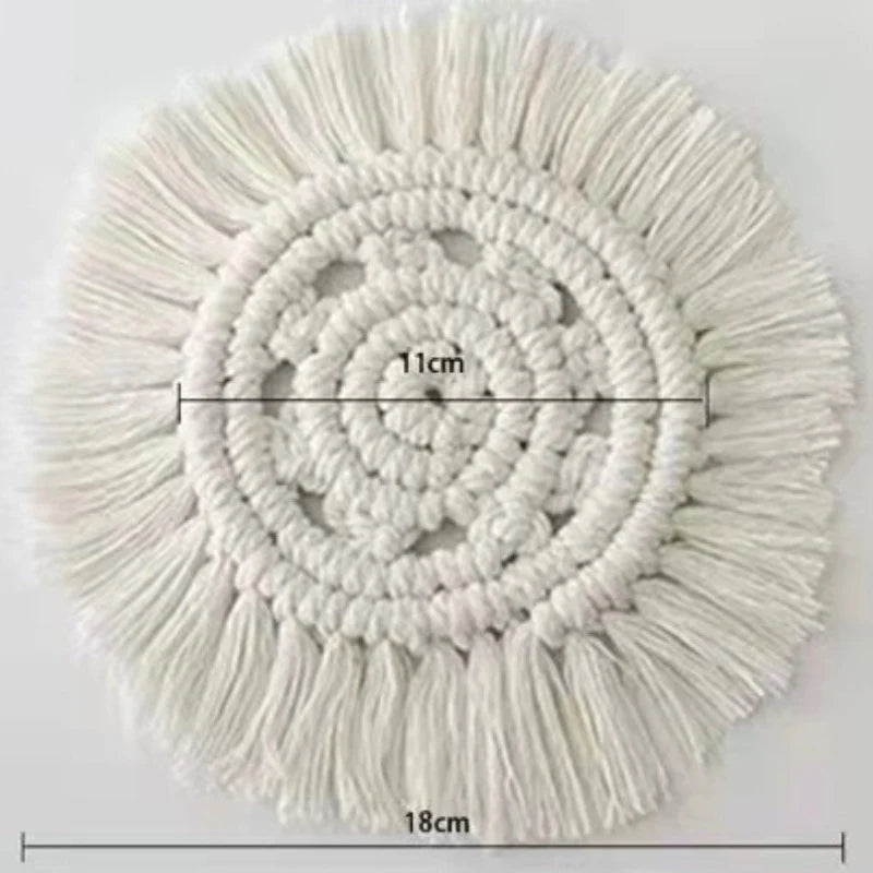 Décoration Murale Ronde Macramé Artisanale 9