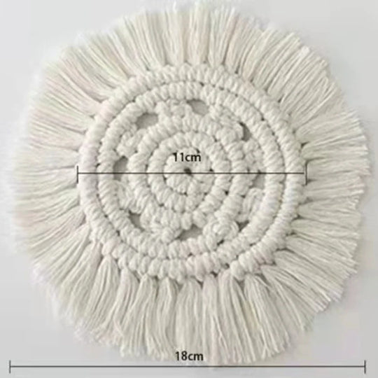 Décoration Murale Ronde Macramé Artisanale 9