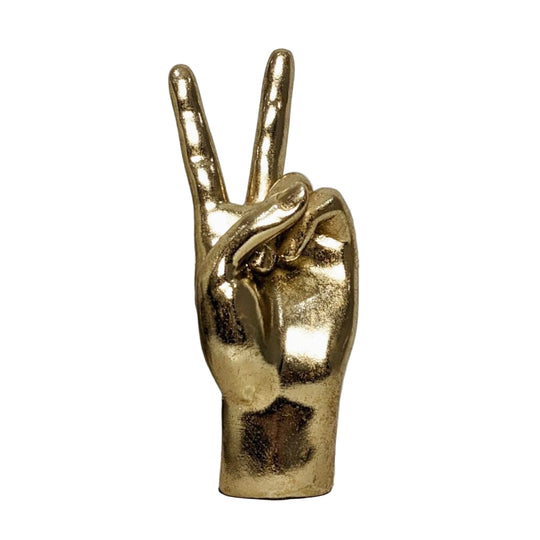 Décoration Murale Signe de Paix en Or 0