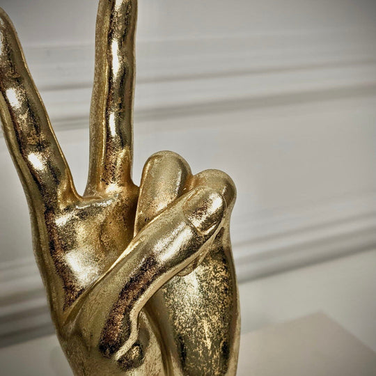 Décoration Murale Signe de Paix en Or 1