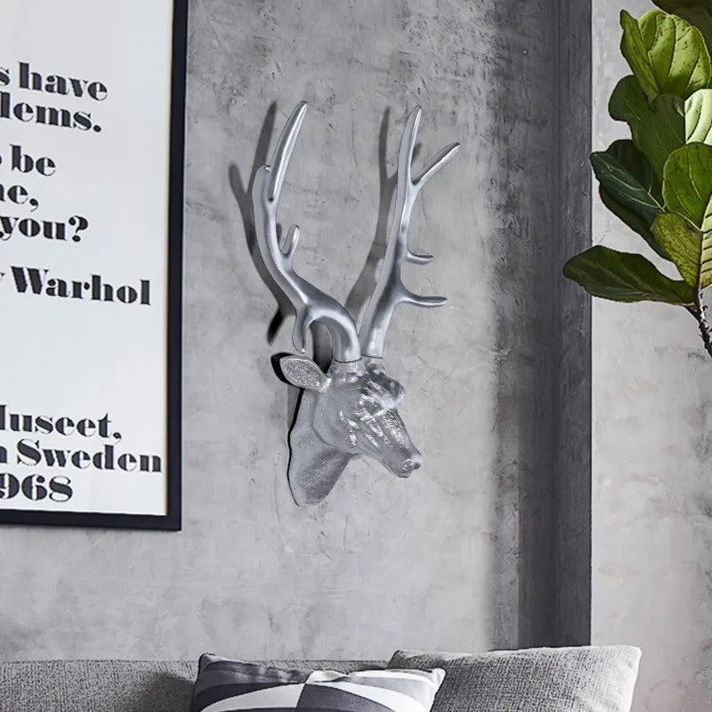 Décoration Murale Tête de Cerf 3D Rustique 3