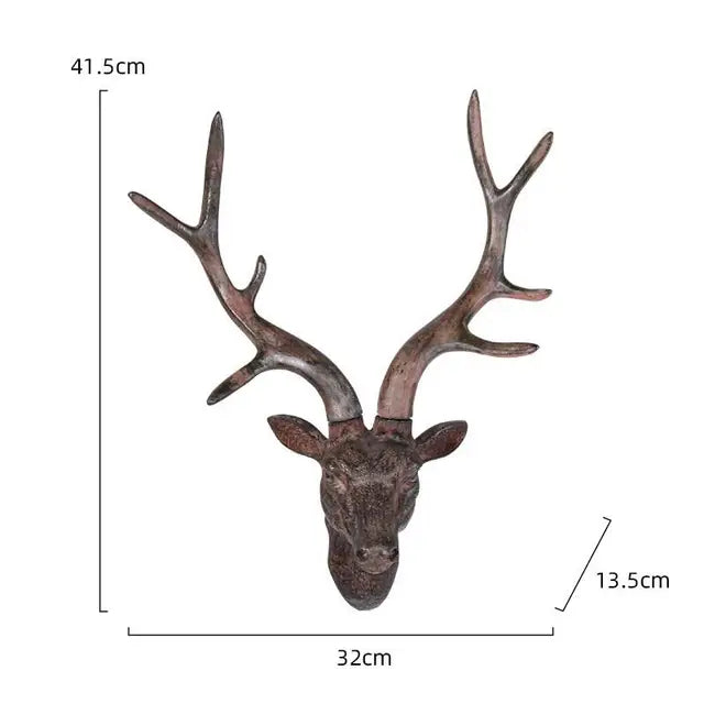 Décoration Murale Tête de Cerf 3D Rustique 6