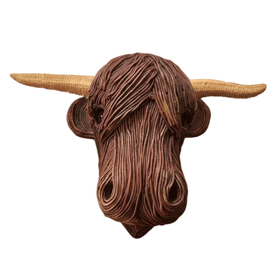 Décoration Murale Tête de Vache Rustique 3