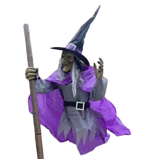 Décoration d'Halloween Sorcière Volante Animée 3