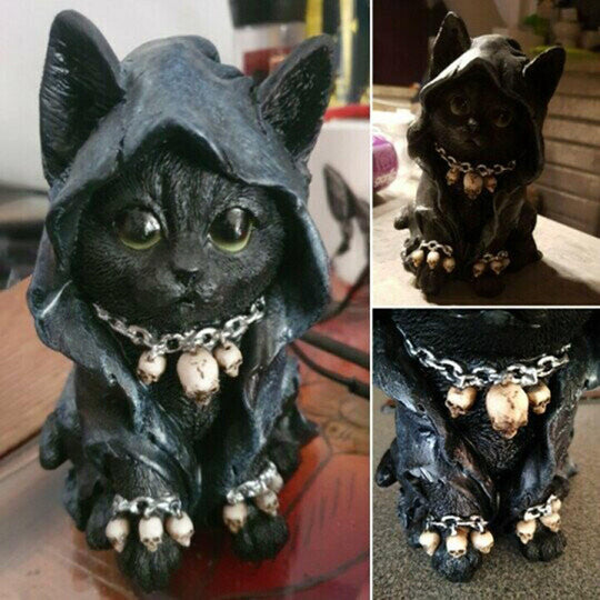 Décoration de Chat en Résine pour Halloween 6