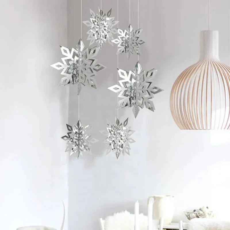 Décoration de Fête Flocon de Neige 3D pour Noël et Anniversaire 3