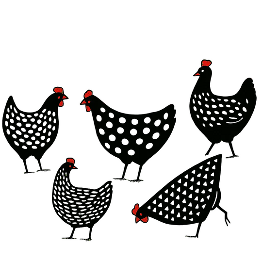 Décoration de Jardin en Métal Poulet Rustique 0
