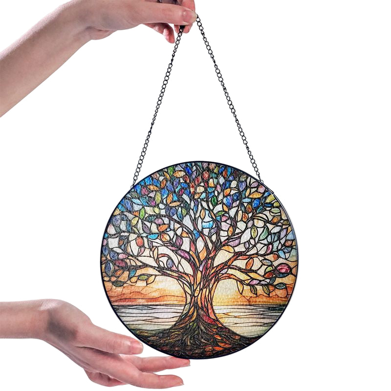 Décoration en Vitrail Arbre de Vie Artisanale 0