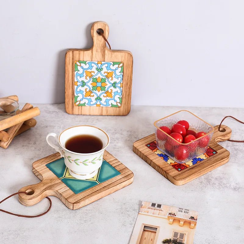 Dessous de verre en bois rustique 3