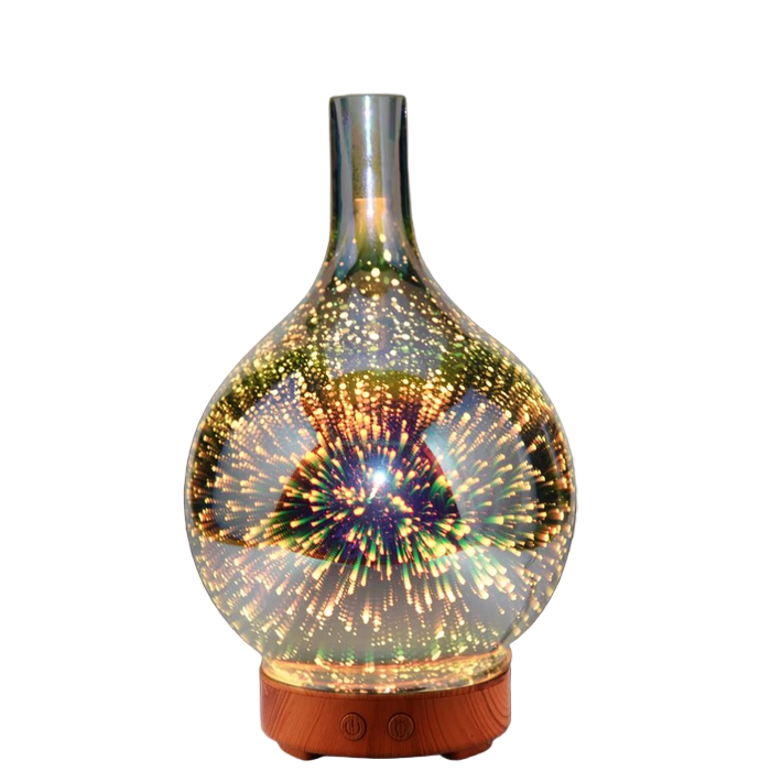 Diffuseur d'arôme en verre 3D avec lumières LED changeantes 0