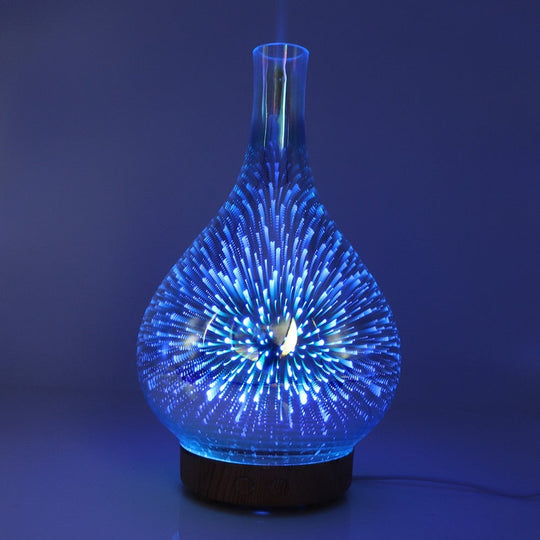 Diffuseur d'arôme en verre 3D avec lumières LED changeantes 3