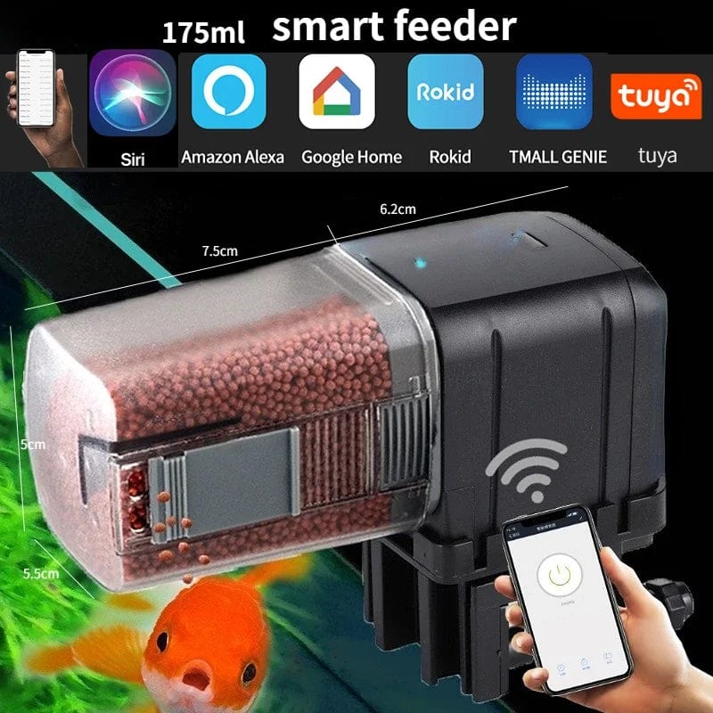 Distributeur Automatique de Nourriture pour Aquarium avec Télécommande WiFi 0