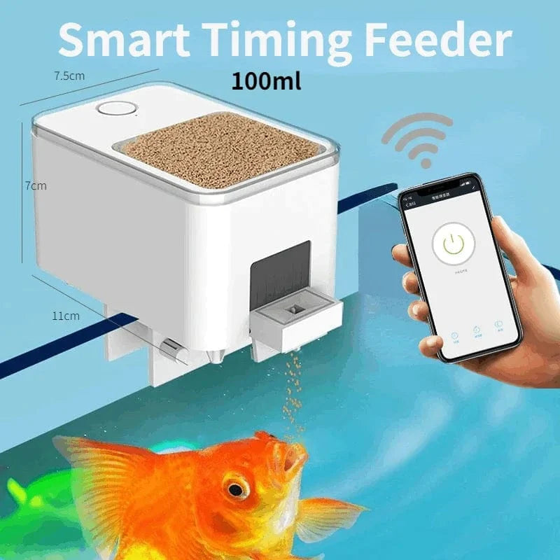 Distributeur Automatique de Nourriture pour Aquarium avec Télécommande WiFi 6