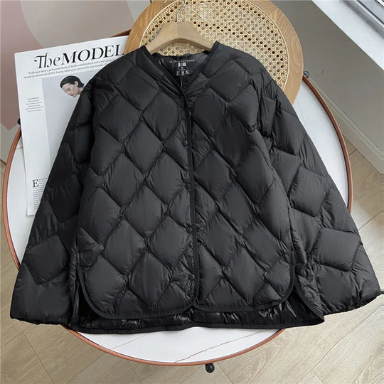 Doudoune Femme Ultra Légère Sans Col Automne Hiver 1