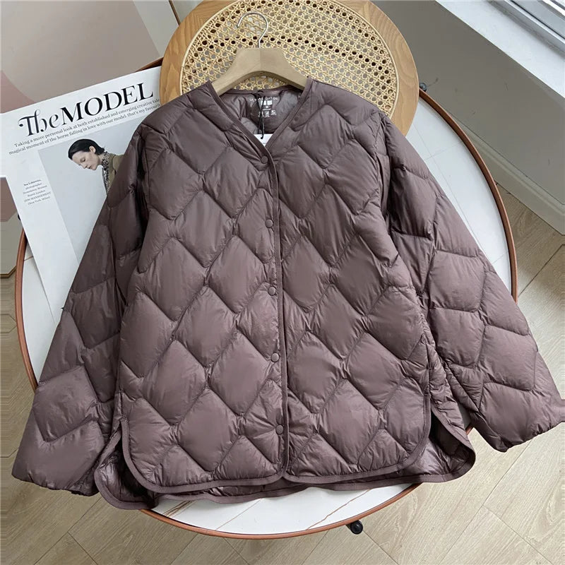 Doudoune Femme Ultra Légère Sans Col Automne Hiver 2