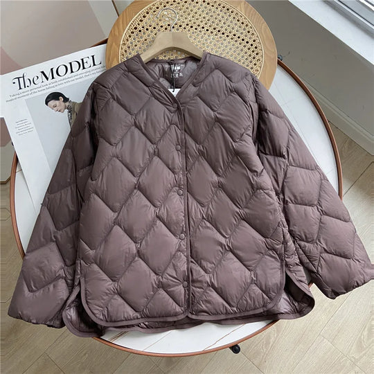 Doudoune Femme Ultra Légère Sans Col Automne Hiver 2
