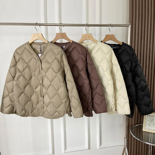 Doudoune Femme Ultra Légère Sans Col Automne Hiver 4
