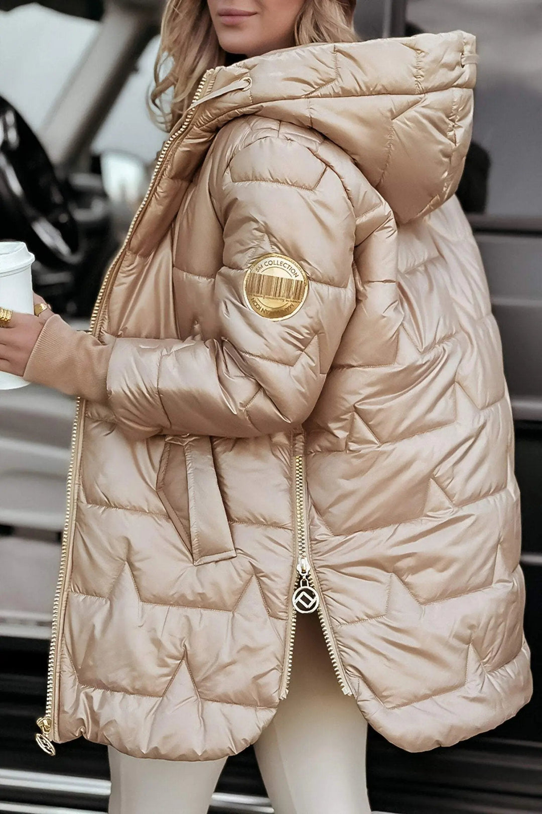 Doudoune Longue Femme Stylée avec Capuche 4
