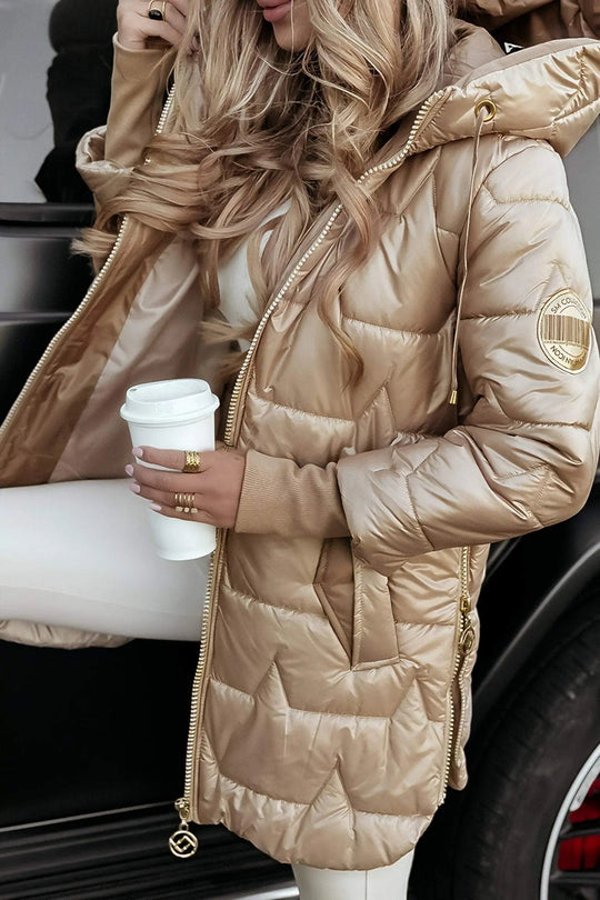 Doudoune Longue Femme Stylée avec Capuche 8