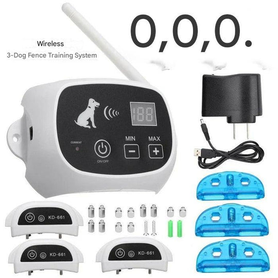Système de clôture pour chiens sans fil avec fonction d'entraînement