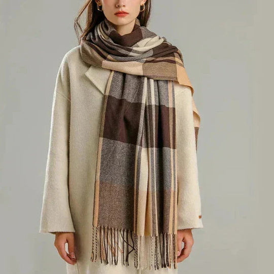 Écharpe Femme Chic à Carreaux Classique 2