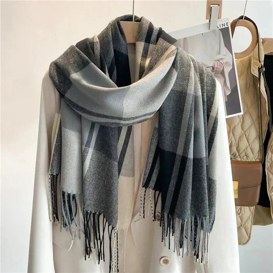 Écharpe Femme Chic à Carreaux Classique 4